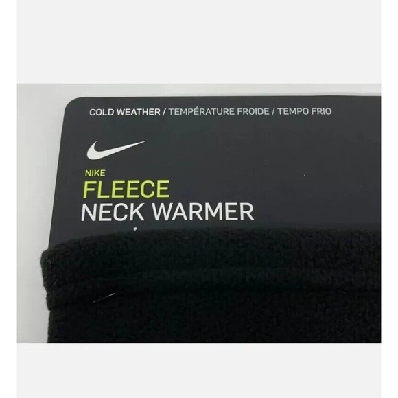 NIKE Fleece NECK WARMER Unisex Men's Scarf Gaiter Black One Size NEW - Picture 3 of 5